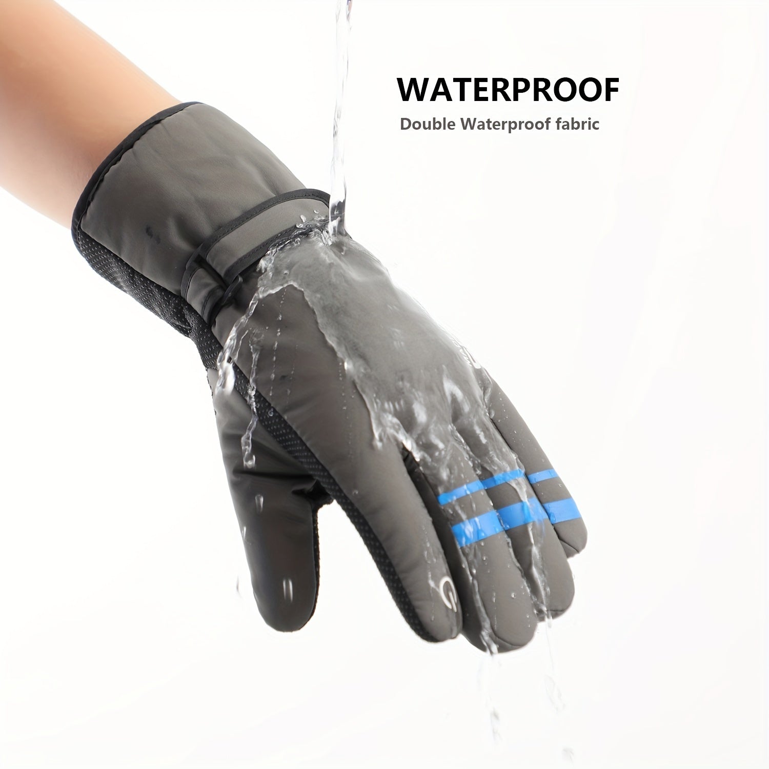Thickened Skiing & Cycling Gloves Touch Screen Silicone Warm Keeping