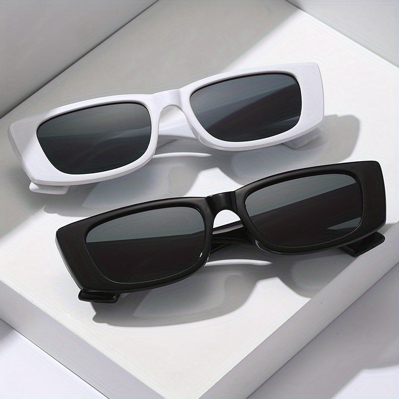 Y2K Rectangle Sunglasses Punk Anti Glare Glasses UV400