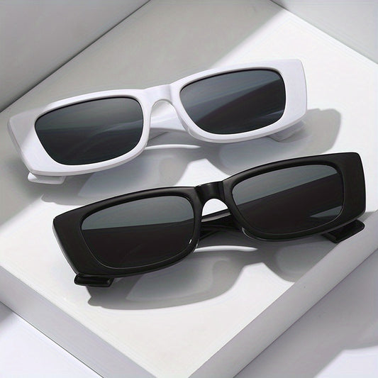 Y2K Rectangle Sunglasses Punk Anti Glare Glasses UV400