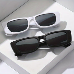 Y2K Rectangle Sunglasses Punk Anti Glare Glasses UV400