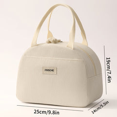 Corduroy Insulated Large Capacity Soft Reusable Polyester Cloth