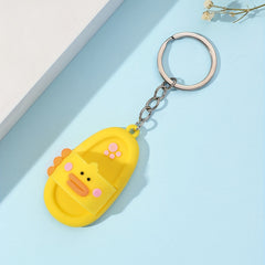 Duck Slipper Keychain Animal Key Ring Purse Bag Backpack Car Key Accessory