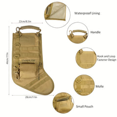 Christmas Stocking Molle Storage Bag Xmas Ornament For Family Decor