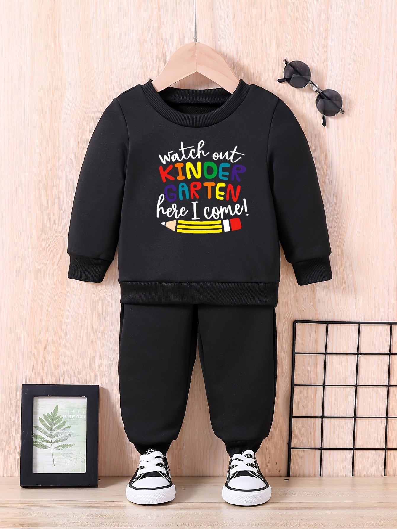 Baby Letter Print Outfit Long Sleeve Set