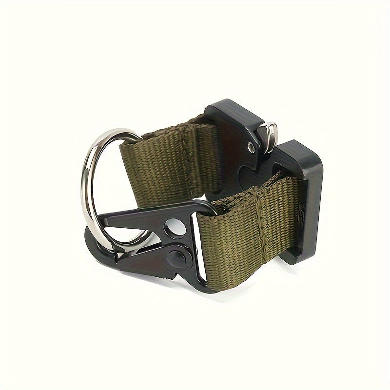 Outdoor Camping Keychain w/ Metal Buckle & Nylon Webbing