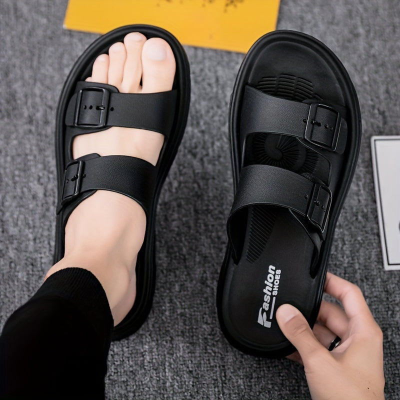 Men's Slide Sandals Non Slip Open Toe Outdoor Beach Shoes
