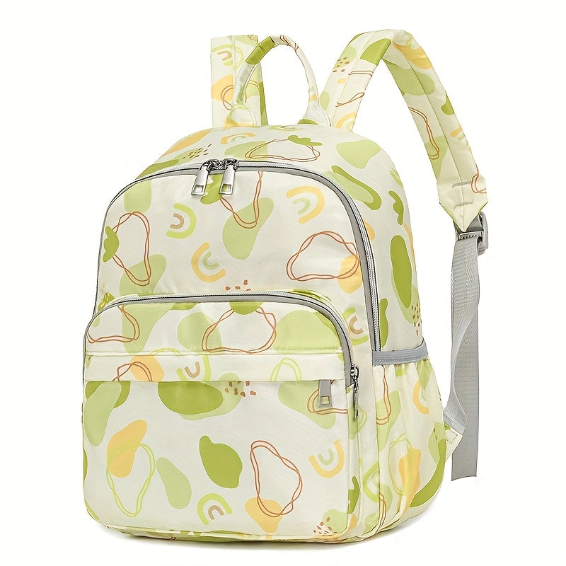 Stylish Lightweight Diaper Backpack Abstract Design Multifunctional
