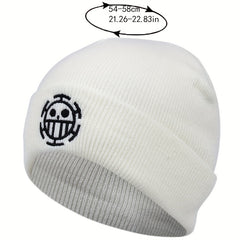 Anime Cartoon Embroidered Beanie Skull Hat Hip Hop Warm Knit Hat