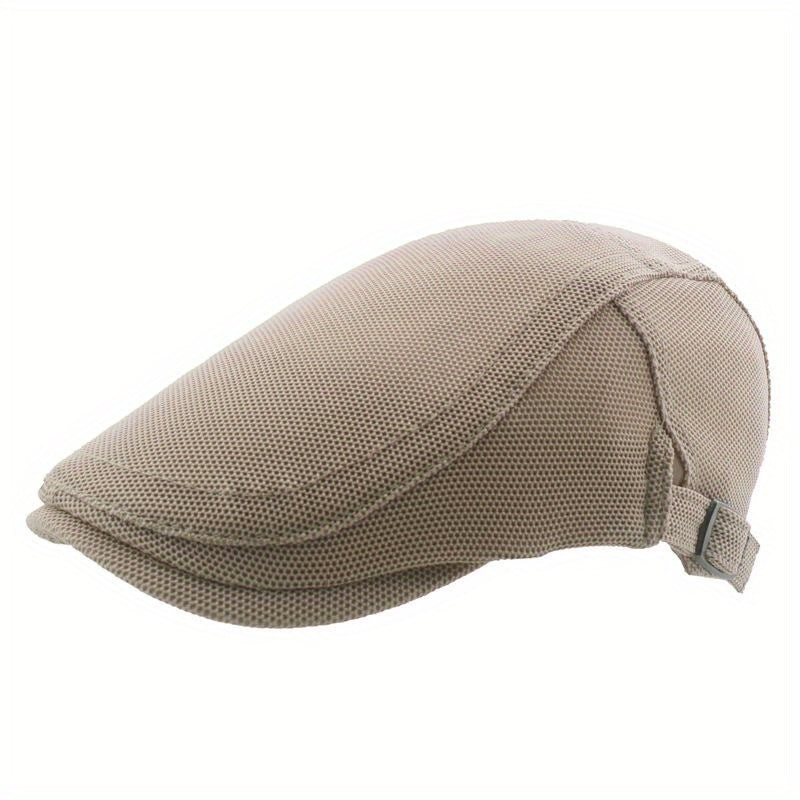 Men's Summer Mesh Breathable Beret Hat Outdoor Sun Protection Cap