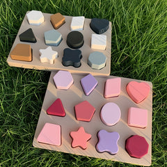 Silicone 3D Geometric Puzzle Toy for 1-3 Years Old