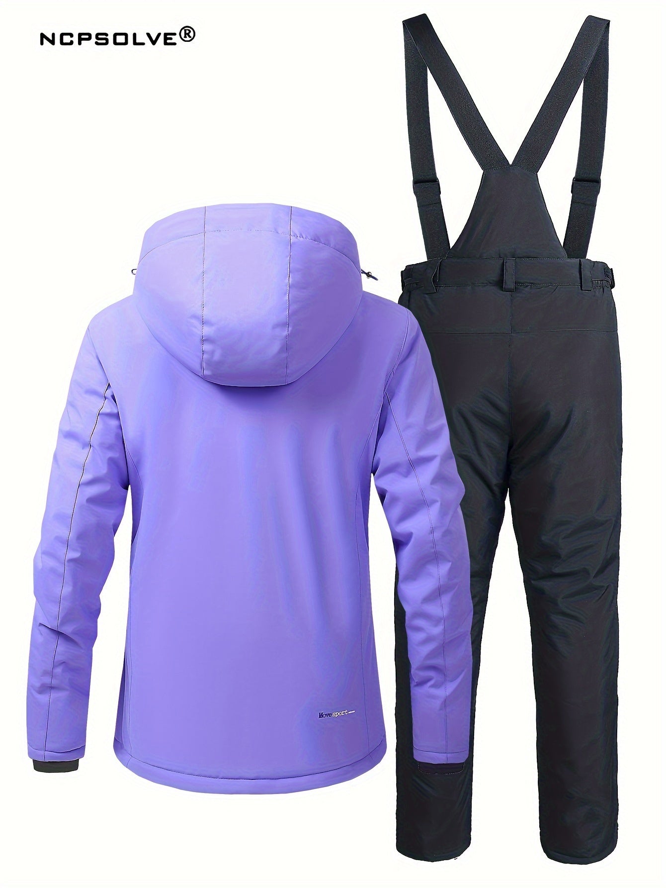 Floral Print Ski Set Hooded Jacket & Trouser Suit Women's Activewear