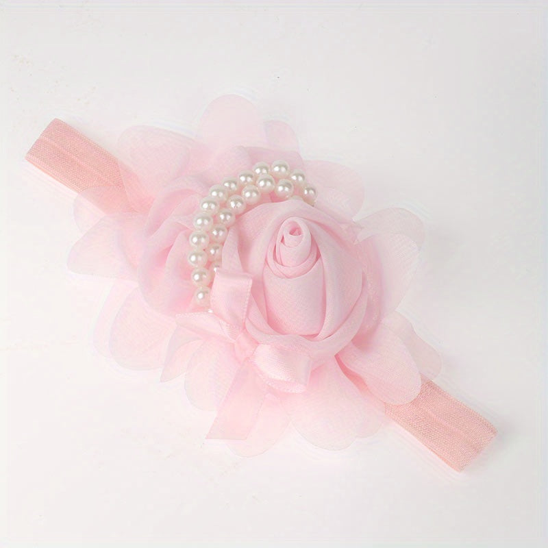 Pearl Flower Headband for Baby Girls