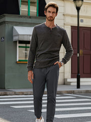 Men's Casual Jogging Pants Cotton Chino Overalls Hiking Sweatpants