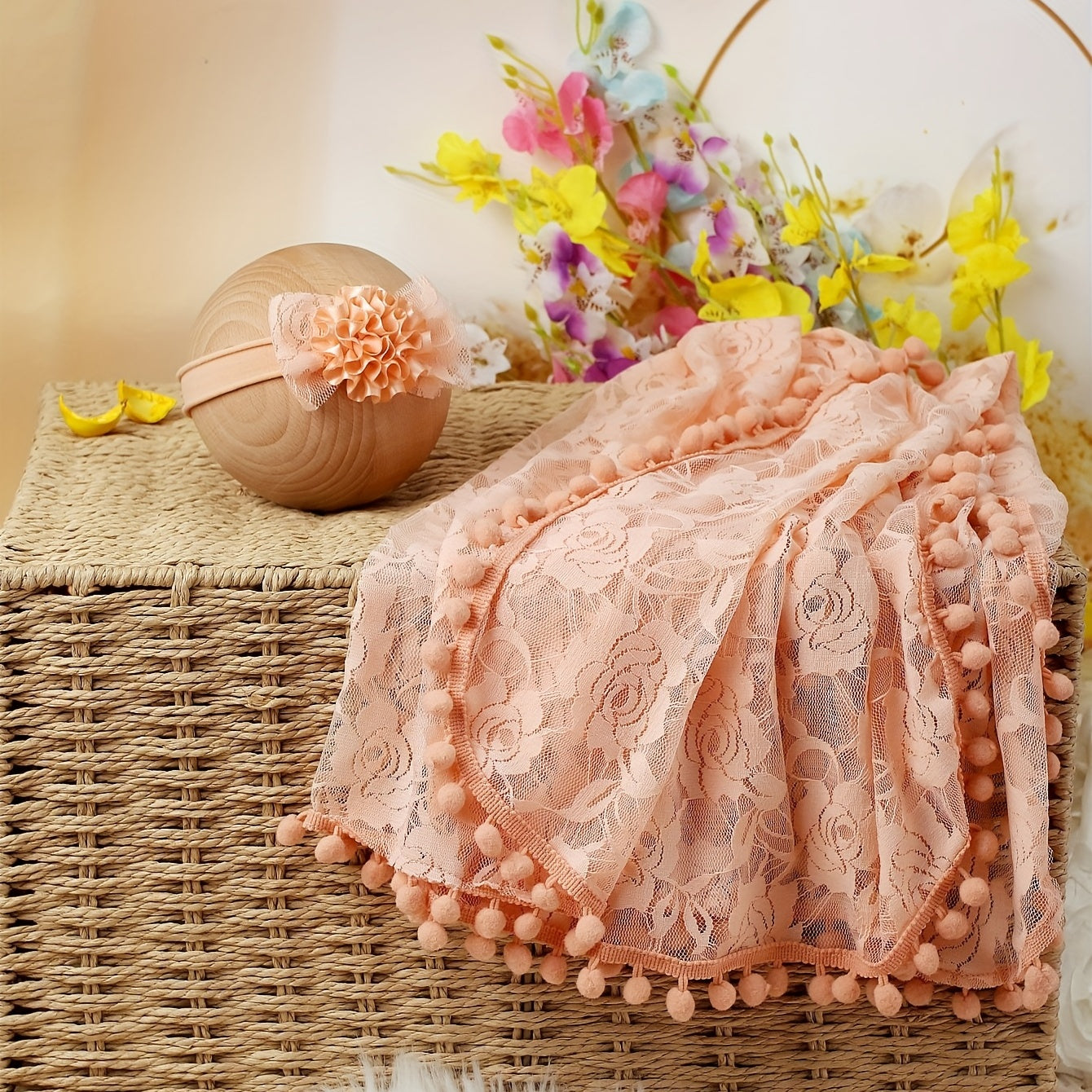 Newborn Lace Wrap Photography Props Set