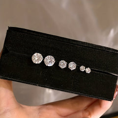 Kids Magnetic Earrings Rhinestone Stud Ear Clip Faux Diamond Jewelry