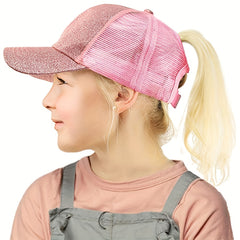 Kids Mesh Breathable Baseball Cap Adjustable Sun Screen Hat for Outdoor Hiking