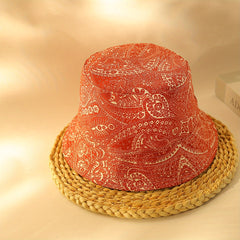 Paisley Print Reversible Bucket Hat for Women
