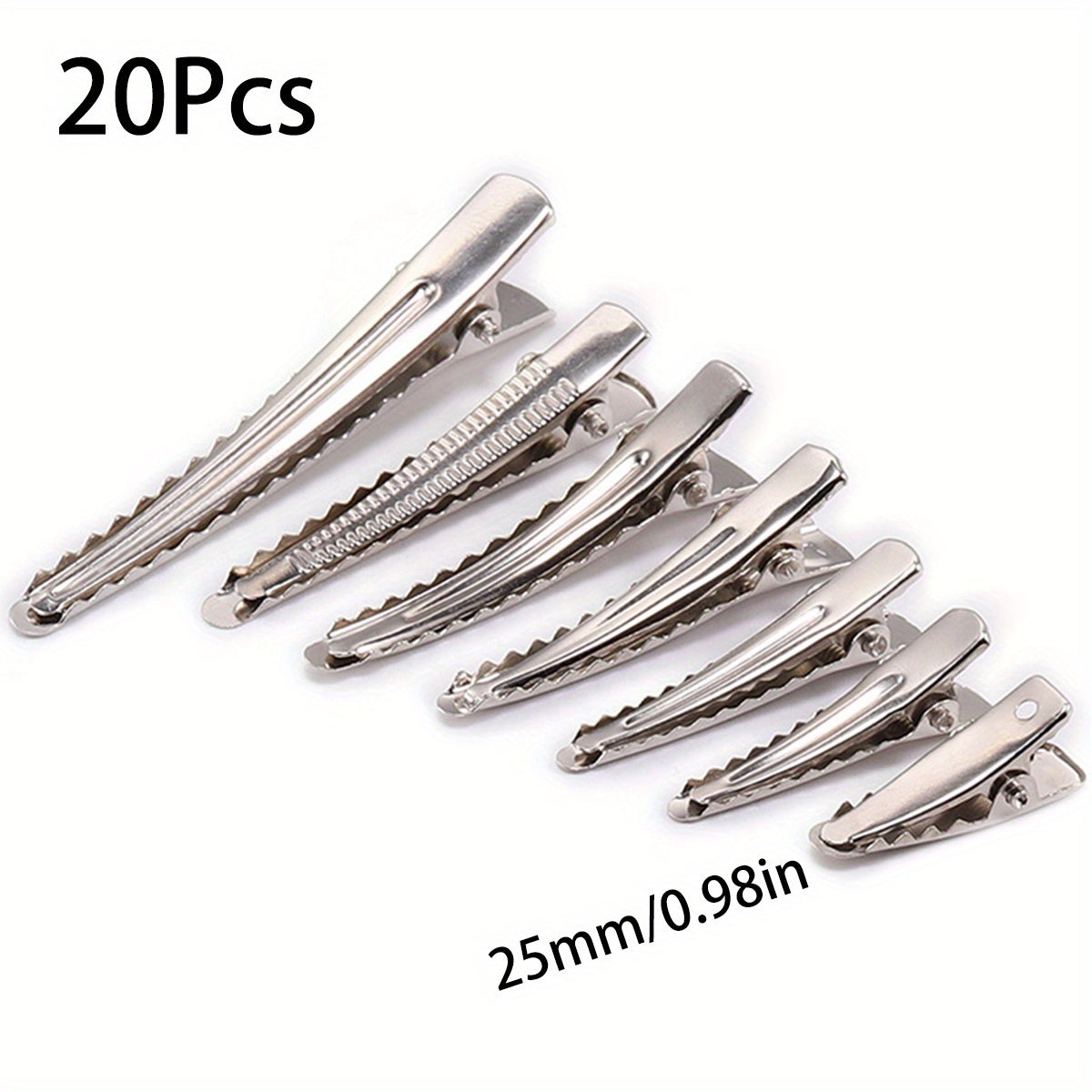 20pcs Metal Tie Clips Hairpins Headwear Jewelry DIY Accessories Size 2 3 4