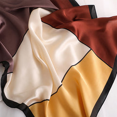 Geometric Square Printed Silk Scarf