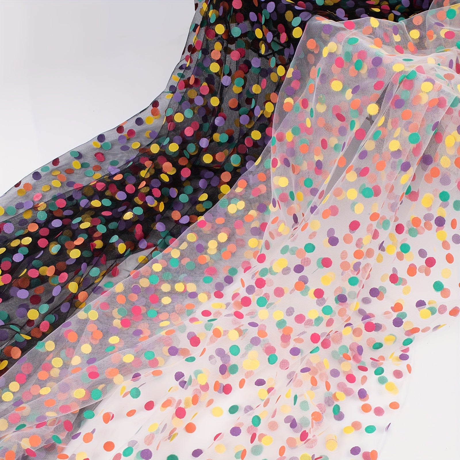 Colorful Dot Mesh for Skirts Sleeves Tops DIY
