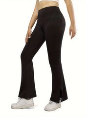 High Waist Split Flare Pants Tummy Control Stretch Bootcut Leggings
