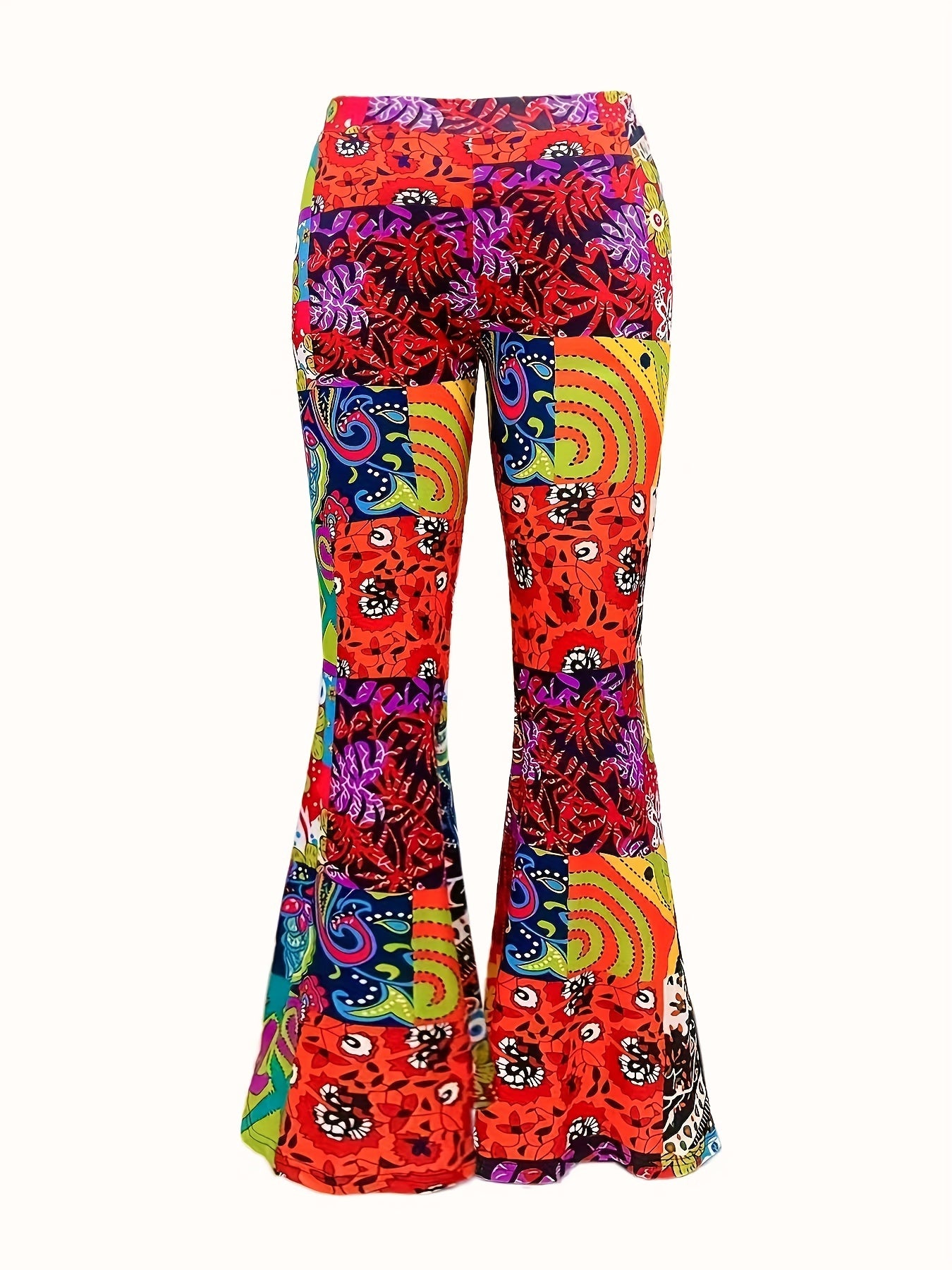 Y2K Graphic Flare Leg Pants for Women