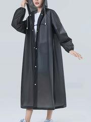 Reusable Rain Ponchos for Adults with Hood Waterproof Raincoats for Women