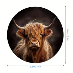 Bulls Gaming Mouse Pad For Women Round Non-slip Rubber Mouse Mat