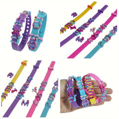 Colorful Beaded Necklace Heart & Star Charms Multicolor Pen
