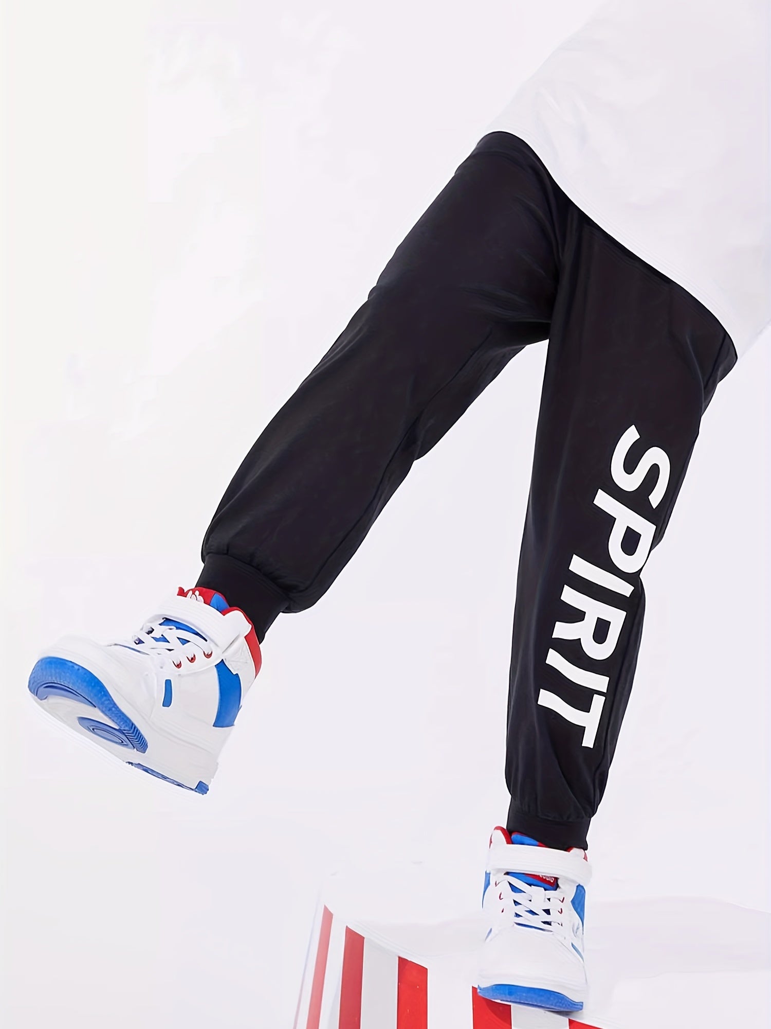 SPIRIT Letter Print Boys Sweatpants Active Jogger Pants