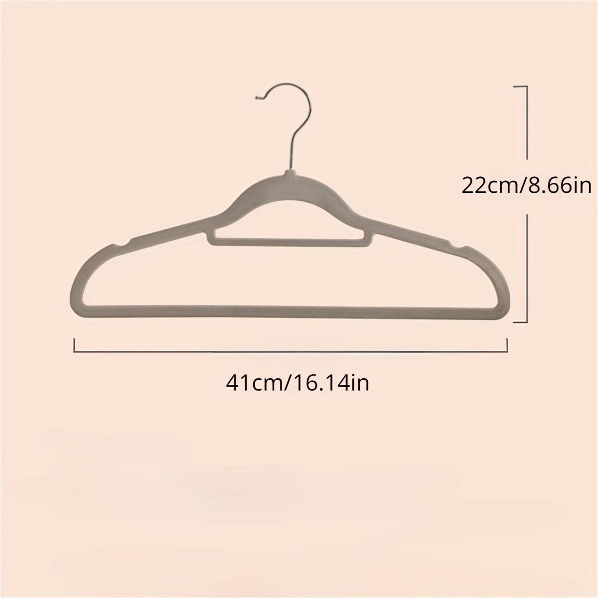 10pcs Plastic Flocking Hanger Clothes Store Wardrobe Storage