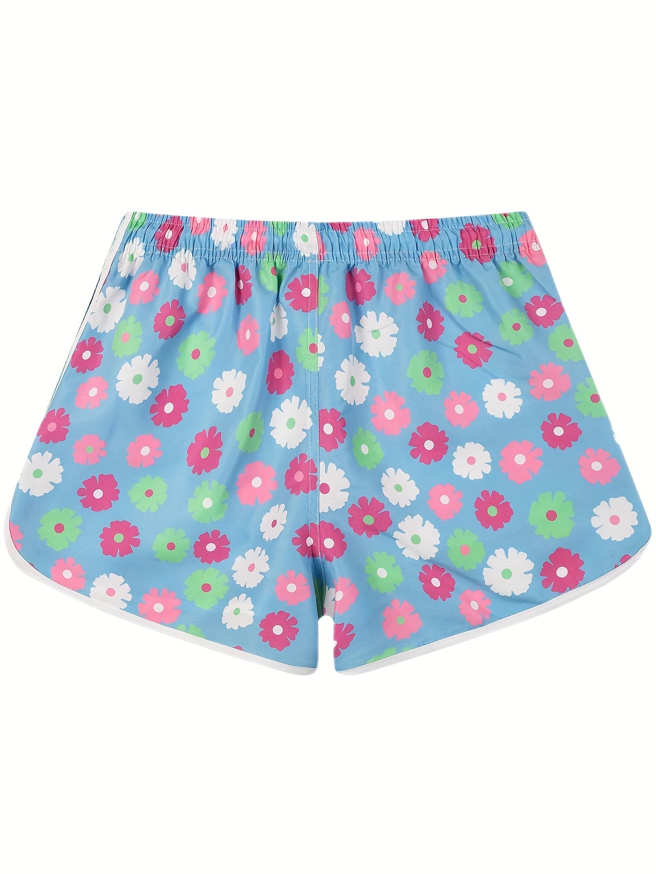 Floral Print Drawstring Beach Shorts Spring Summer Casual Wear