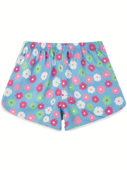 Floral Print Drawstring Beach Shorts Spring Summer Casual Wear