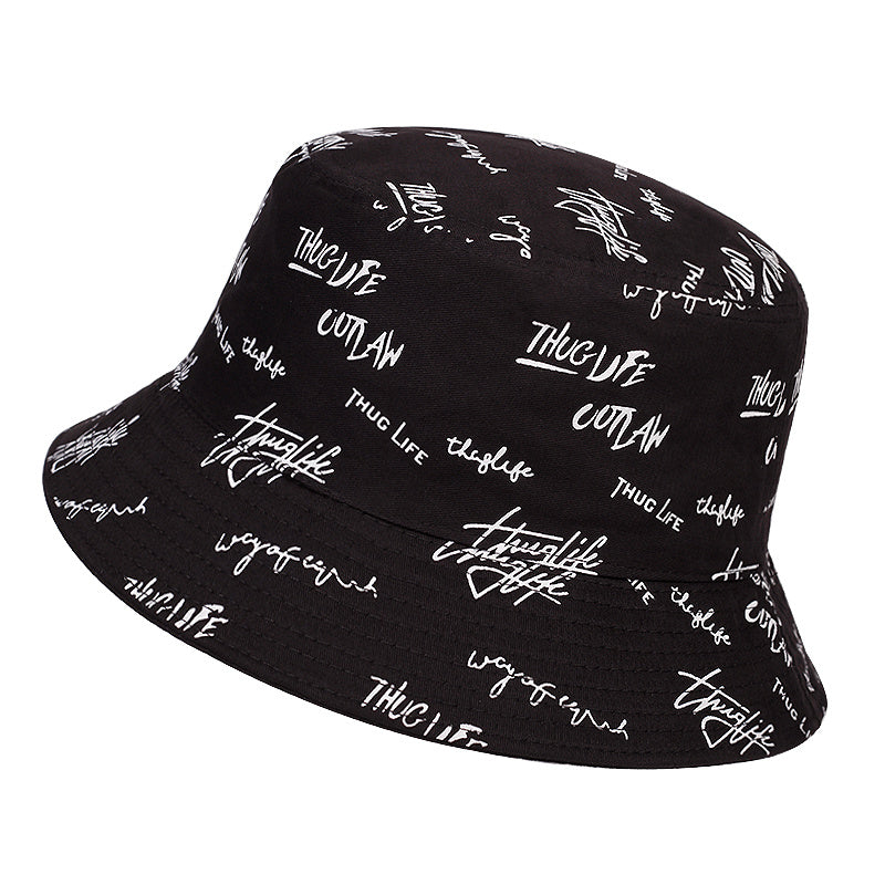 Thug Life Full Print Reversible Beach Hats for Men and Women