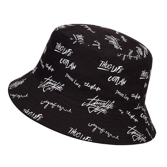 Thug Life Full Print Reversible Beach Hats for Men and Women