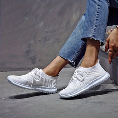 Women's Knitted Sports Shoes Breathable Low Top Sneakers
