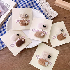 2pcs Autumn Winter Hair Clip Small Versatile Hairpin