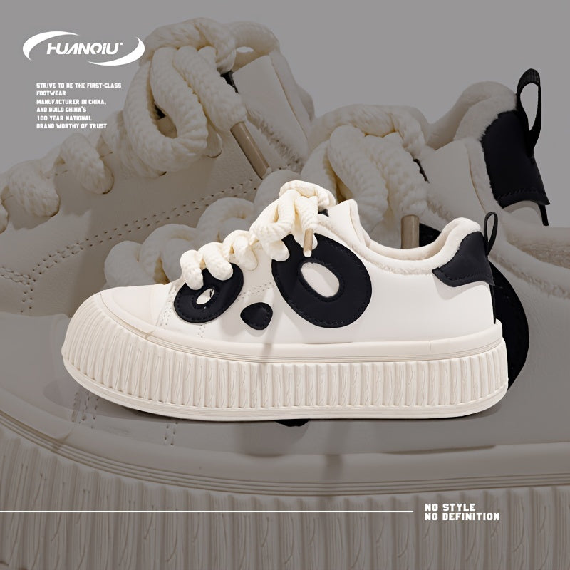 Women's Panda Pattern Platform Sneakers