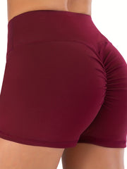 4pcs High Waist Yoga Running Biker Shorts Women's Activewear
