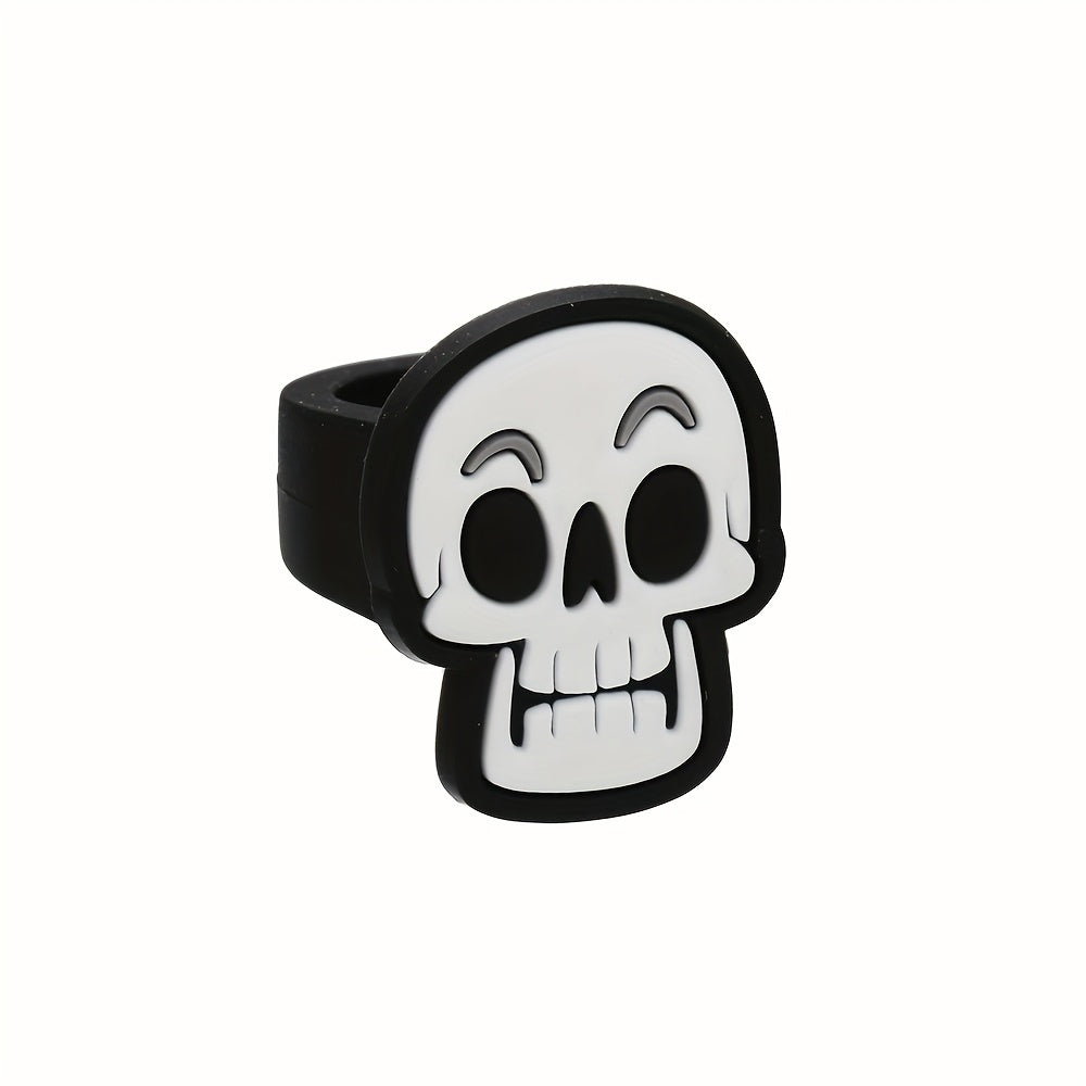 Halloween Ring Decoration Set Prank or Dress Up Gift PVC Ring