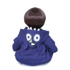 KEKEAIAI 24 Inch Reborn Boy Doll Silicone Vinyl Lifelike Soft Body with Wig Hair