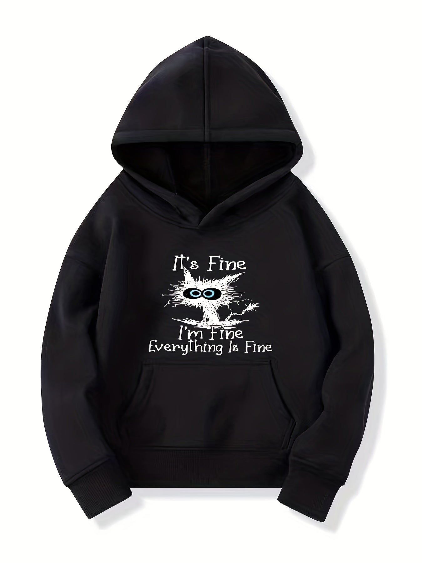 Funny Cat Graphics Girls' Long Sleeve Casual Hoodie Sweatshirt