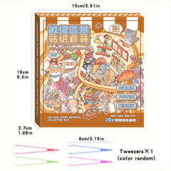 DIY House Stickers Kit - 61 Style 3D Scenes for Journals and Toys