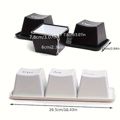 3pcs Funny Keyboard Shaped Water Cup 200ml Lightweight Coffee Cup
