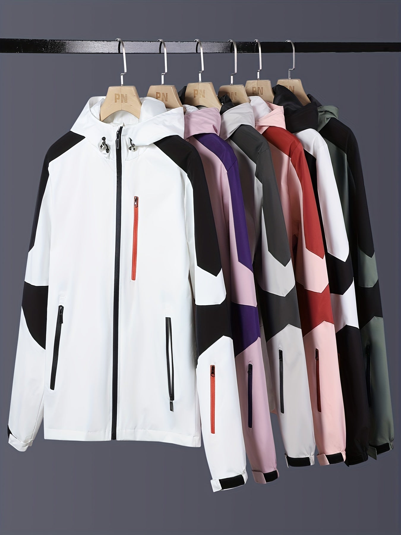 Men's Lightweight Hooded Windbreaker Jacket - Zip Up Coat for Spring Fall
