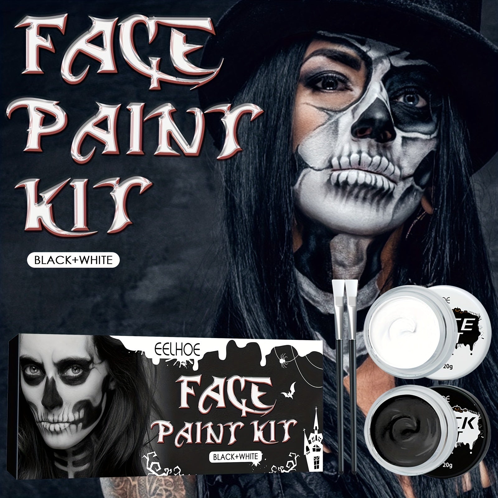 Halloween Makeup Face Paint and Body Paint Set