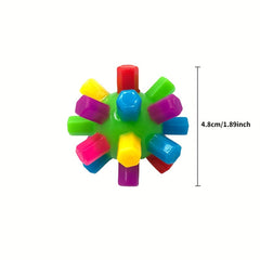 Rainbow Spiky Ball Sensory Puzzle Toy - Fun Elastic Training Ball