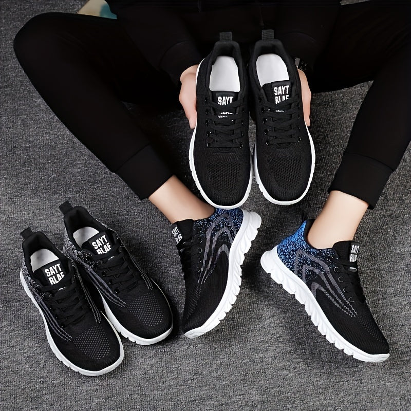Thick Sole Shock Absorption Mesh Breathable Running Shoes