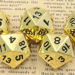 1pc 20 Side Metal Dice Golden Polyhedral Dice Role Playing Bar Party Board Game