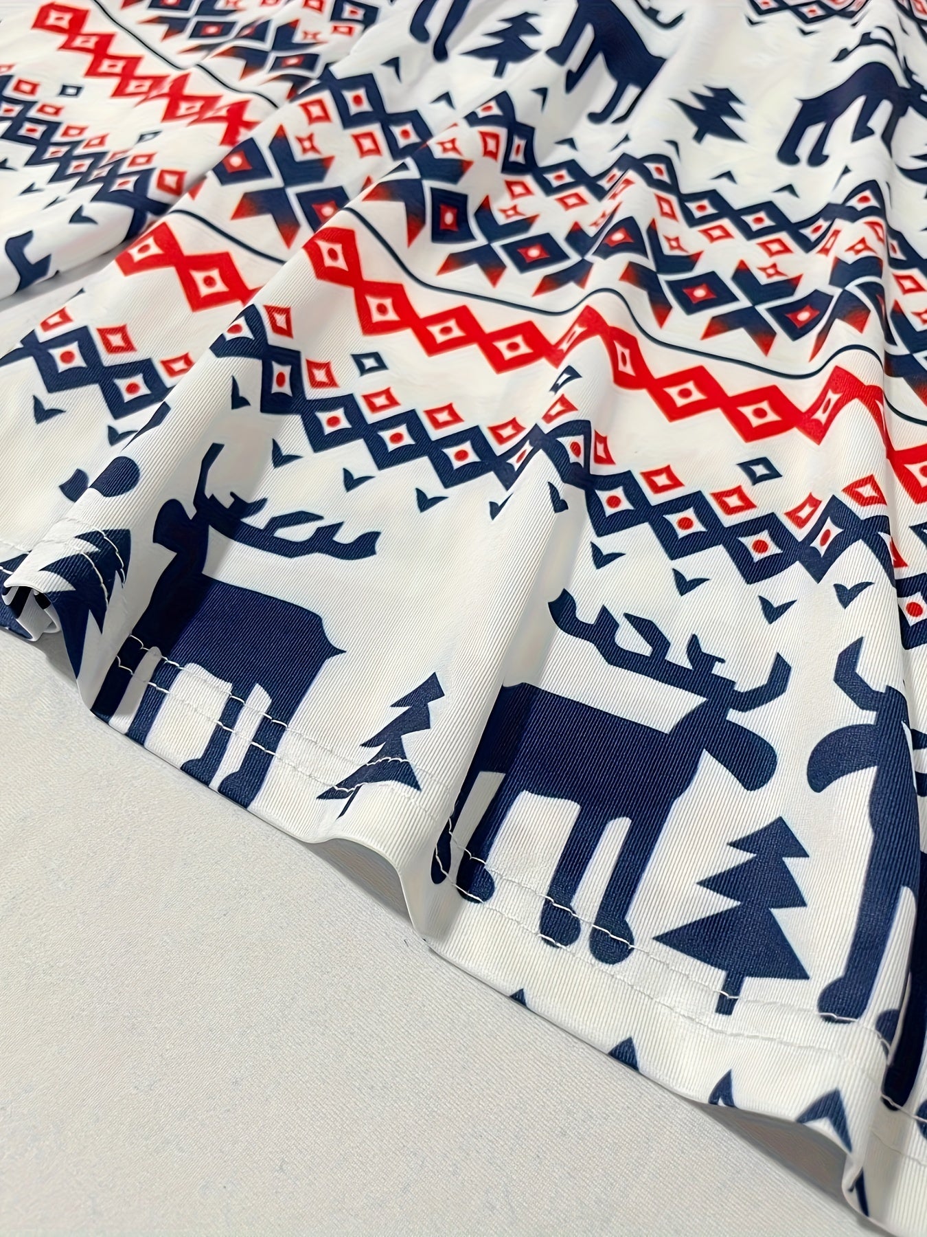 Elk & Geo Print Loungewear Set